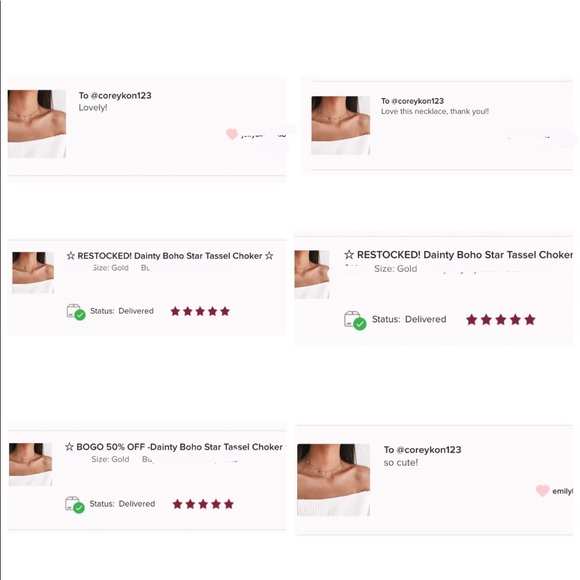 ☆ RESTOCKED! Dainty Boho Star Tassel Choker ☆ - Picture 4 of 4